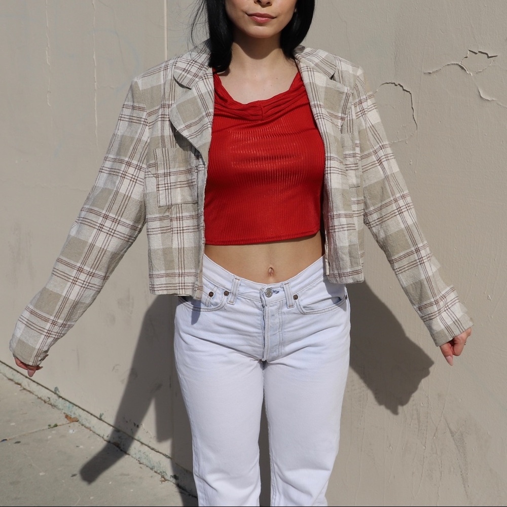 Vintage Plaid Blazer